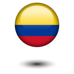 Flag button illustration - Colombia