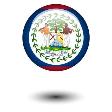 Flag button illustration - Belize