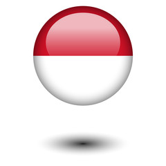 Flag button illustration - Indonesia