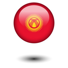 Flag button illustration - Kyrgyzstan