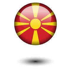 Obraz premium Flag button illustration - Macedonia