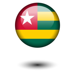 Flag button illustration - Togo