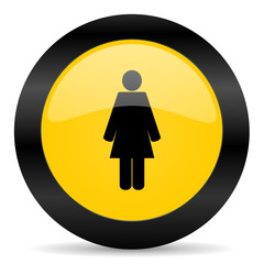 female black yellow web icon