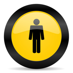 male black yellow web icon