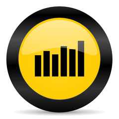 graph black yellow web icon