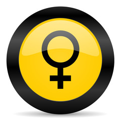 Fototapeta premium female black yellow web icon