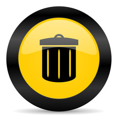 recycle black yellow web icon