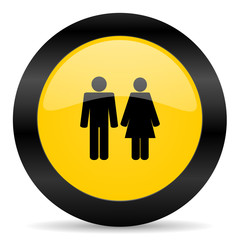 couple black yellow web icon