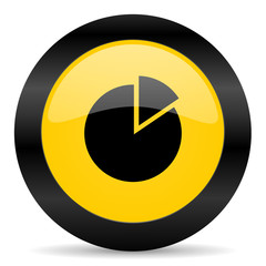 chart black yellow web icon