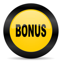 bonus black yellow web icon
