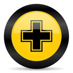pharmacy black yellow web icon