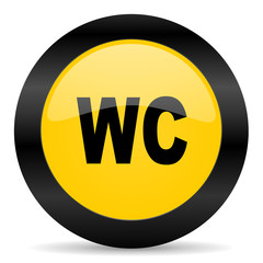 toilet black yellow web icon