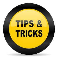 tips tricks black yellow web icon