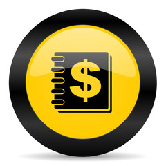 money black yellow web icon