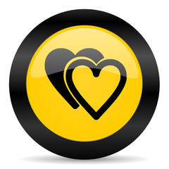 love black yellow web icon