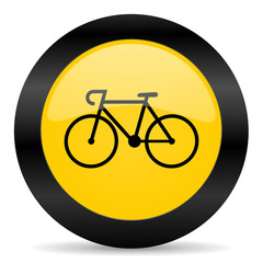 bicycle black yellow web icon