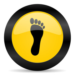 foot black yellow web icon
