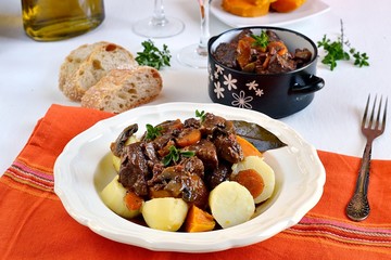 French beef stew Boeuf bourguignon