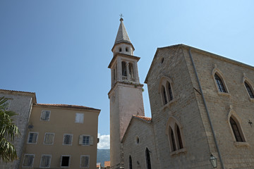 Fototapeta na wymiar Kościół Świętego Iwana w Starego Miasta Budva, Czarnogóra.
