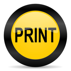 print black yellow web icon