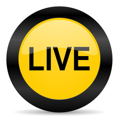 live black yellow web icon