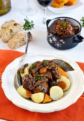 French beef stew Boeuf bourguignon