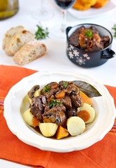 French beef stew Boeuf bourguignon