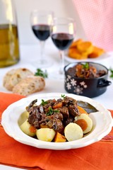 French beef stew Boeuf bourguignon