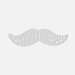 pills concept: mustache