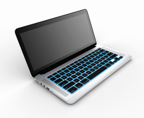 Modern Laptop on white background