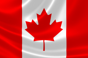 Close up of Canadian Flag