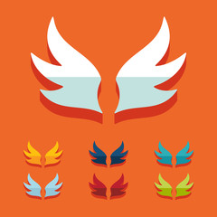 Flat design: wing