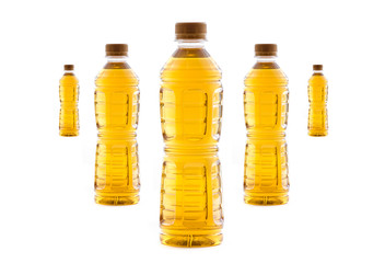 Soft bottle drink isolated white background