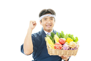 笑顔の寿司職人