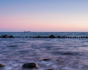 Abendd&auml;mmerung an der Kreidek&uuml;ste R&uuml;gens