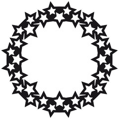 Stern Kreis Ring Rahmen Tattoo