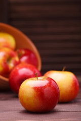 red ripe apples