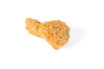 Fried chicken on white background