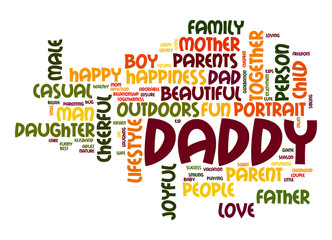 Daddy word cloud