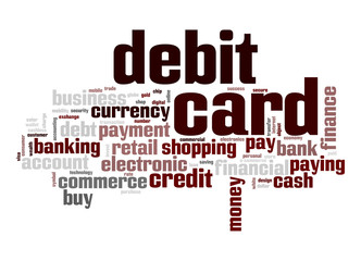 Debit card word cloud