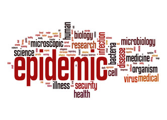 Fototapeta premium Epidemic word cloud