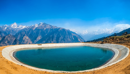 Naklejka premium Himalayan artificial lake