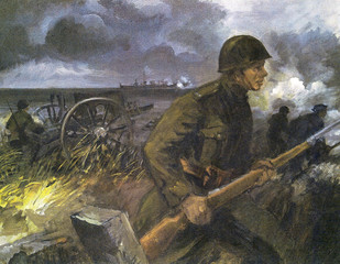 Poland, circa 1980, Wartime art form Polish artist