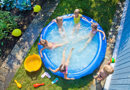 children in swimming pool