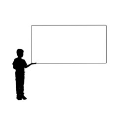 Vector silhouette of a child.