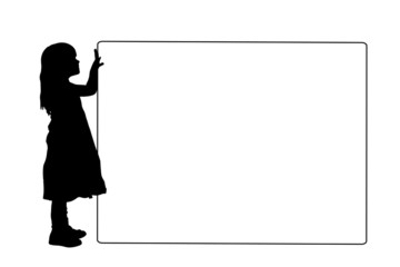 Vector silhouette of a child.