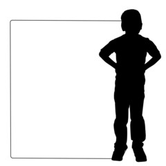 Vector silhouette of a child.