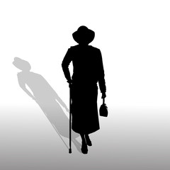 Vector silhouette of a woman.