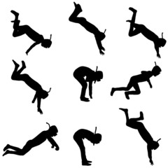 Vector silhouette of a child.