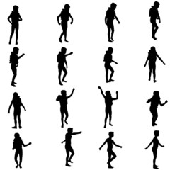 Vector silhouette of a child.
